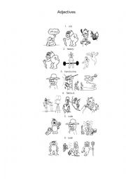 English Worksheet: Adjectives 