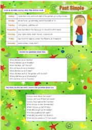 English Worksheet: Past Simple for beginners