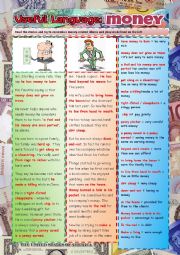 English Worksheet: Money: Useful Language