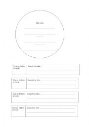 English Worksheet: Main Idea Table