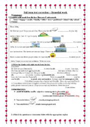 7th form end of term exam correction + some remedial activities