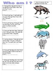 English Worksheet: Wild animals