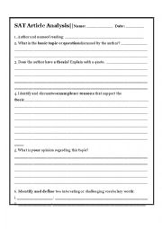 SAT Article Analysis