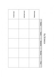 English Worksheet: Schedule