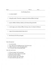 English Worksheet: Proofreading Practice