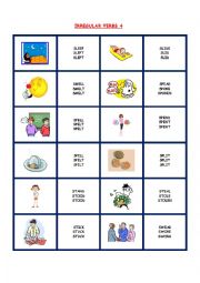 English Worksheet: IRREGULAR VERBS PICTIONARY 4