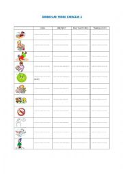 English Worksheet: IRREGULAR VERBS EXERCISE 2