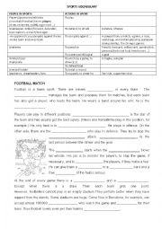 English Worksheet: Sports vocabulary - people and action verbs in sports