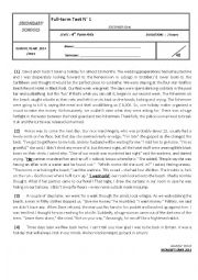 English Worksheet: end-of-term test 1 4th formers (arts)