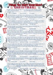English Worksheet: Things you did not know about about Christmas