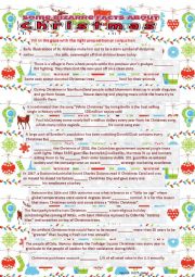 English Worksheet: Bizarre facts about Christmas - gap-filling