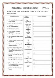 English Worksheet: Lets learn from our mistakes
