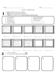 English Worksheet: Practice your colors and shapes! 