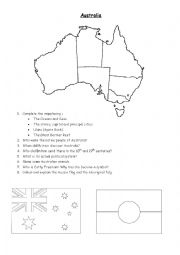 English Worksheet: New fact about australia