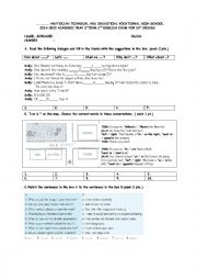 1st term 2nd exam for 10th grades