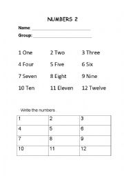 Numbers Writing