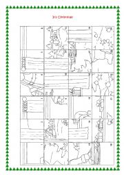 English Worksheet: a christmas puzzle