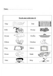 Phonics letter M