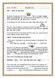 English Worksheet: Remedial work / test correction