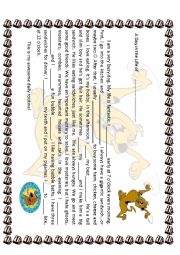 English Worksheet: A Day in the Life of Scooby Doo 1