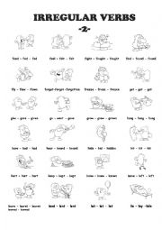 English Worksheet: Irregular verbs handout  2/4