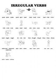 English Worksheet: Irregular verbs handout  4/4