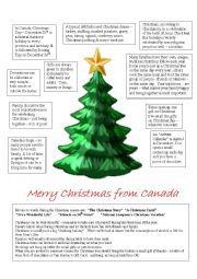 English Worksheet: Merry Christmas from Canada