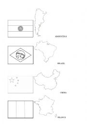 English Worksheet: Countries and Continents