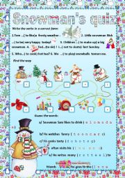 Snowmans quiz