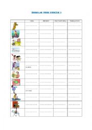 English Worksheet: IRREGULAR VERBS EXERCISE 3