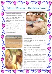 English Worksheet: Endless Love