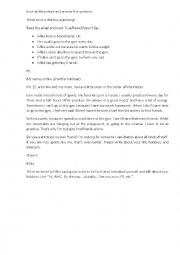 English Worksheet: writing an email 