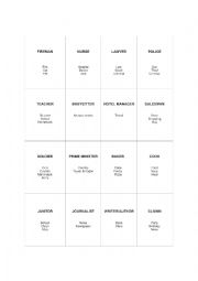 English Worksheet: taboo game