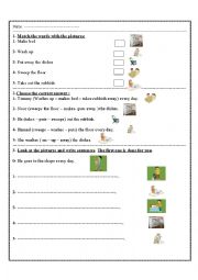 English Worksheet: daily activities