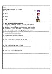 English Worksheet: daily activities