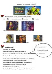 English Worksheet: film shrek Christmas