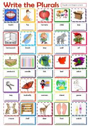 English Worksheet: Write the Plurals