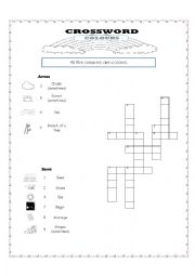 English Worksheet: crossword: colours