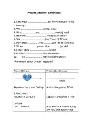 Present Simple vs Continuous