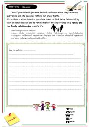 English Worksheet: END TERM1 -9TH FORM (part 2-writing)