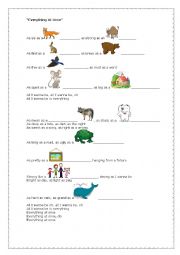 English Worksheet: Everything at once, song by Lenka