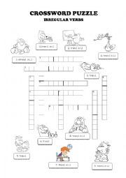 Irregular verbs crossword puzzle 1/5