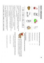 English Worksheet: Christmas adventure worksheet w/ information gap