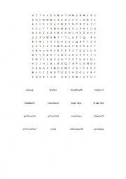 English Worksheet: daily routines