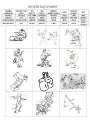 sports equipment worksheets
