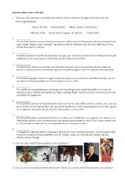 English Worksheet: Celebrities from Chicago