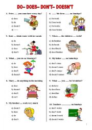 English Worksheet: present simple