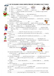 English Worksheet: Present simple OR Past Simple 
