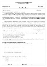 English Worksheet: giving children money to pass exams 