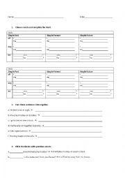 English Worksheet: Grammar test